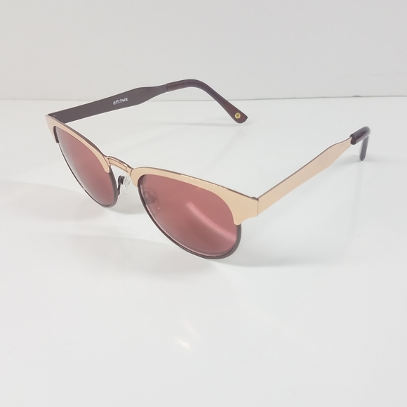 Anthropolgie Ett:twa Rose Gold Copper Sunglasses - Picture 2 of 13